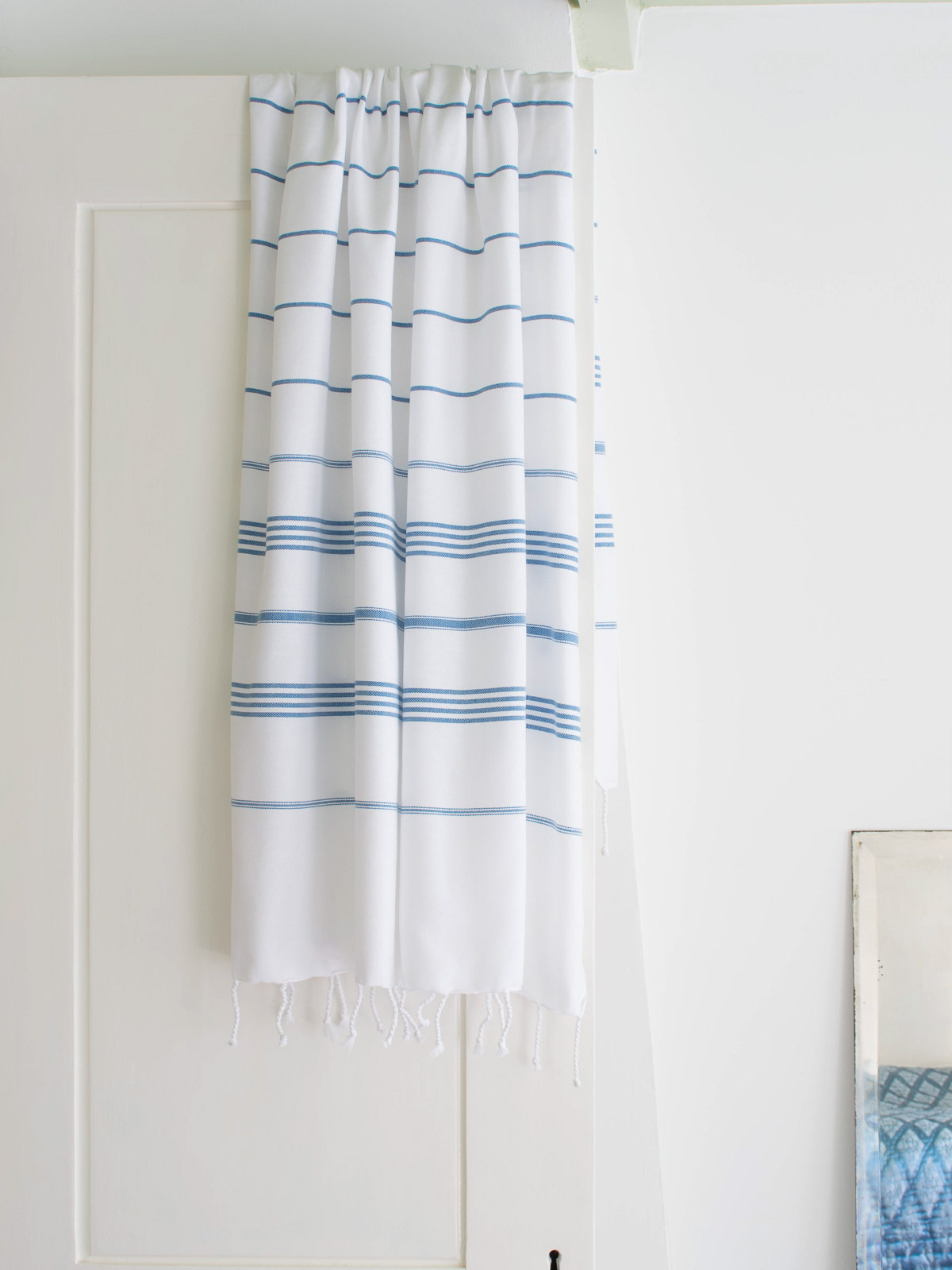 hammam towel white/ocean blue